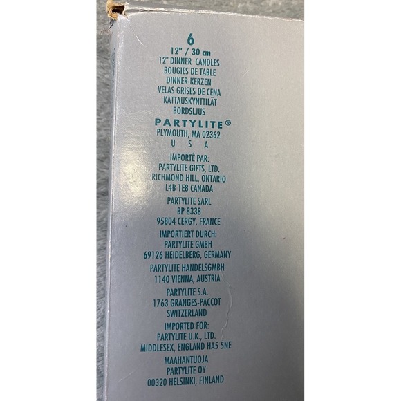 Partylite Vintage Lily Of The Valley/ivory 12" Dinner Candles 6 In Set - Picture 4 of 7